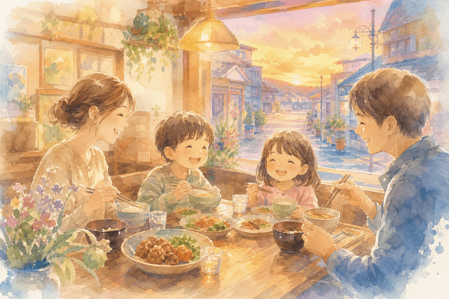 平賀駅前で早めの夕食、祭り本番前の腹ごしらえ