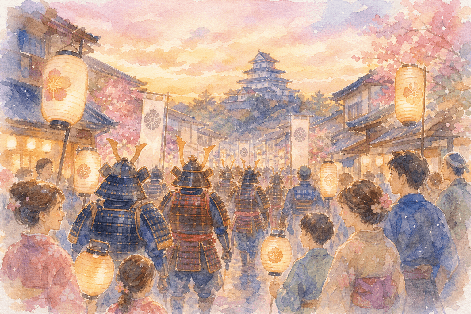 神明通り・鶴ヶ城一帯(会津まつり会場)