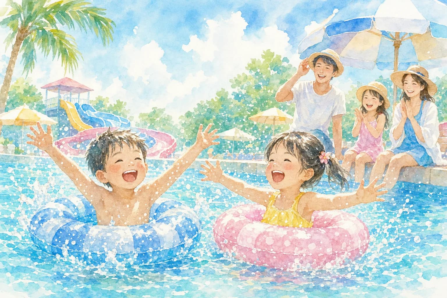 12:00〜13:30の休止明けから営業終了まで水遊び