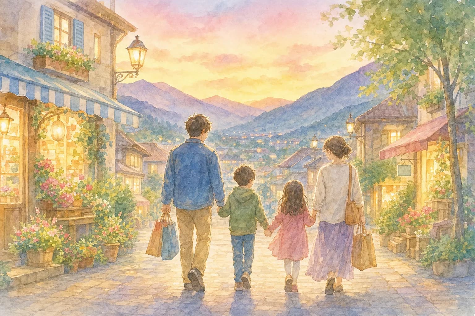 夕食を調達し、花火大会に備えてひと休み