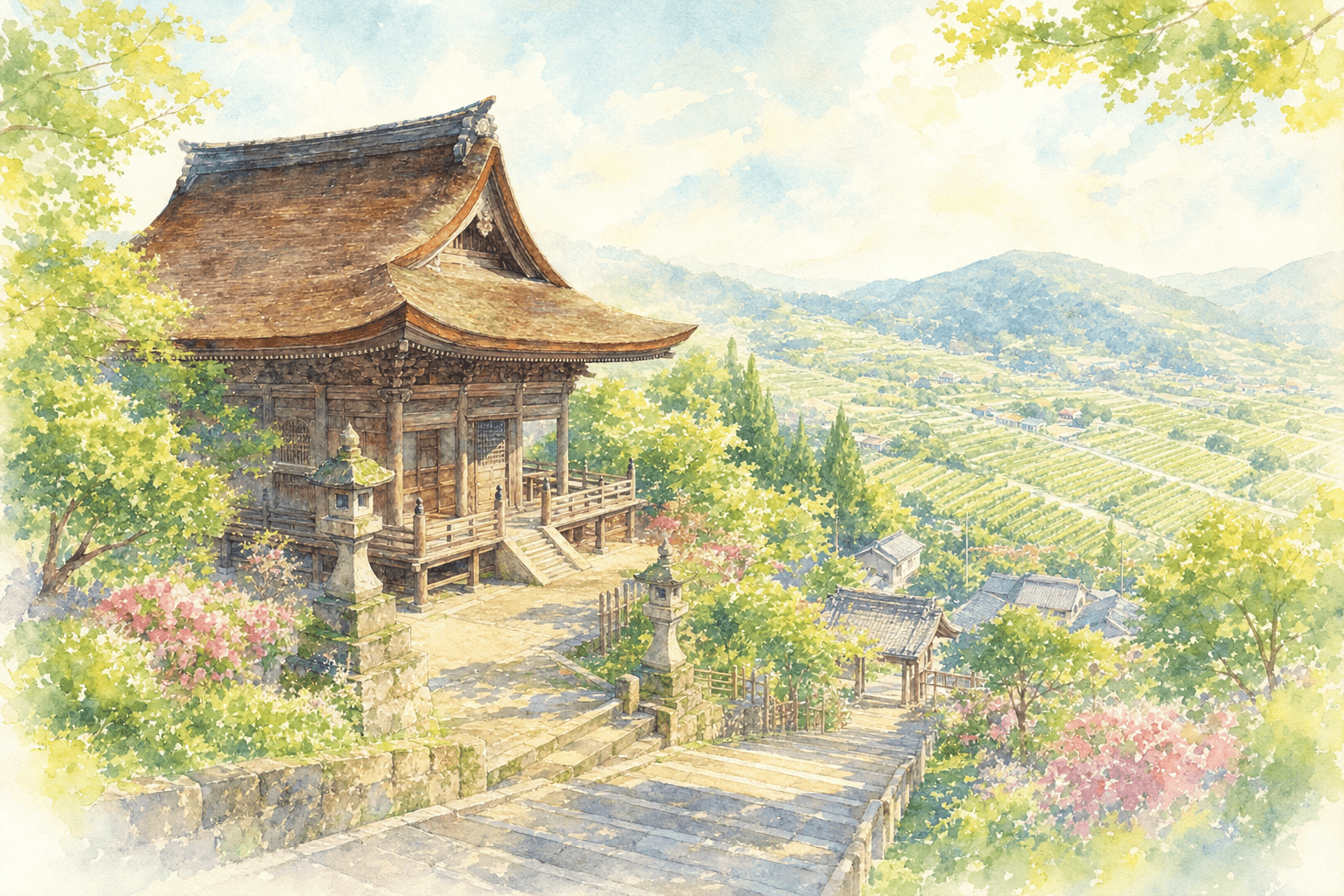 「ぶどう寺」の国宝薬師堂にお参りして勝沼めぐりの旅立ち