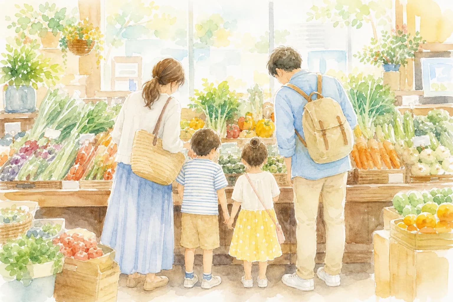 地元の産直品を眺めながらひと休み