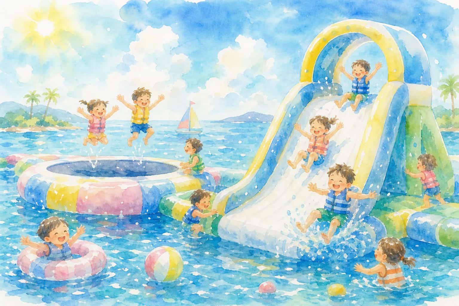 ウォーターアスレチック IN高萩(渚のアドベンチャーたかはぎUMI+)