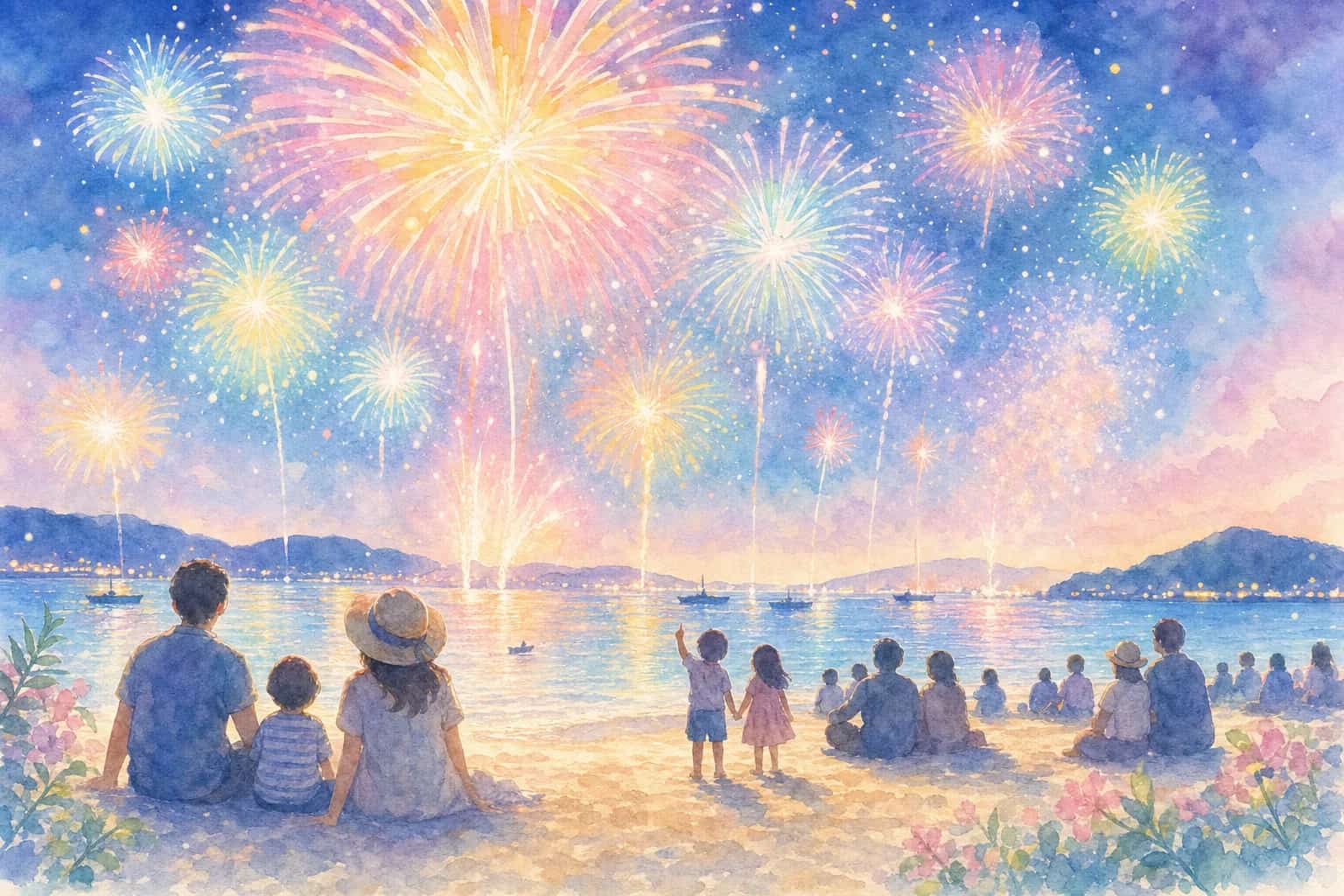 光花火大会「虹はなび」(虹ヶ浜海岸)
