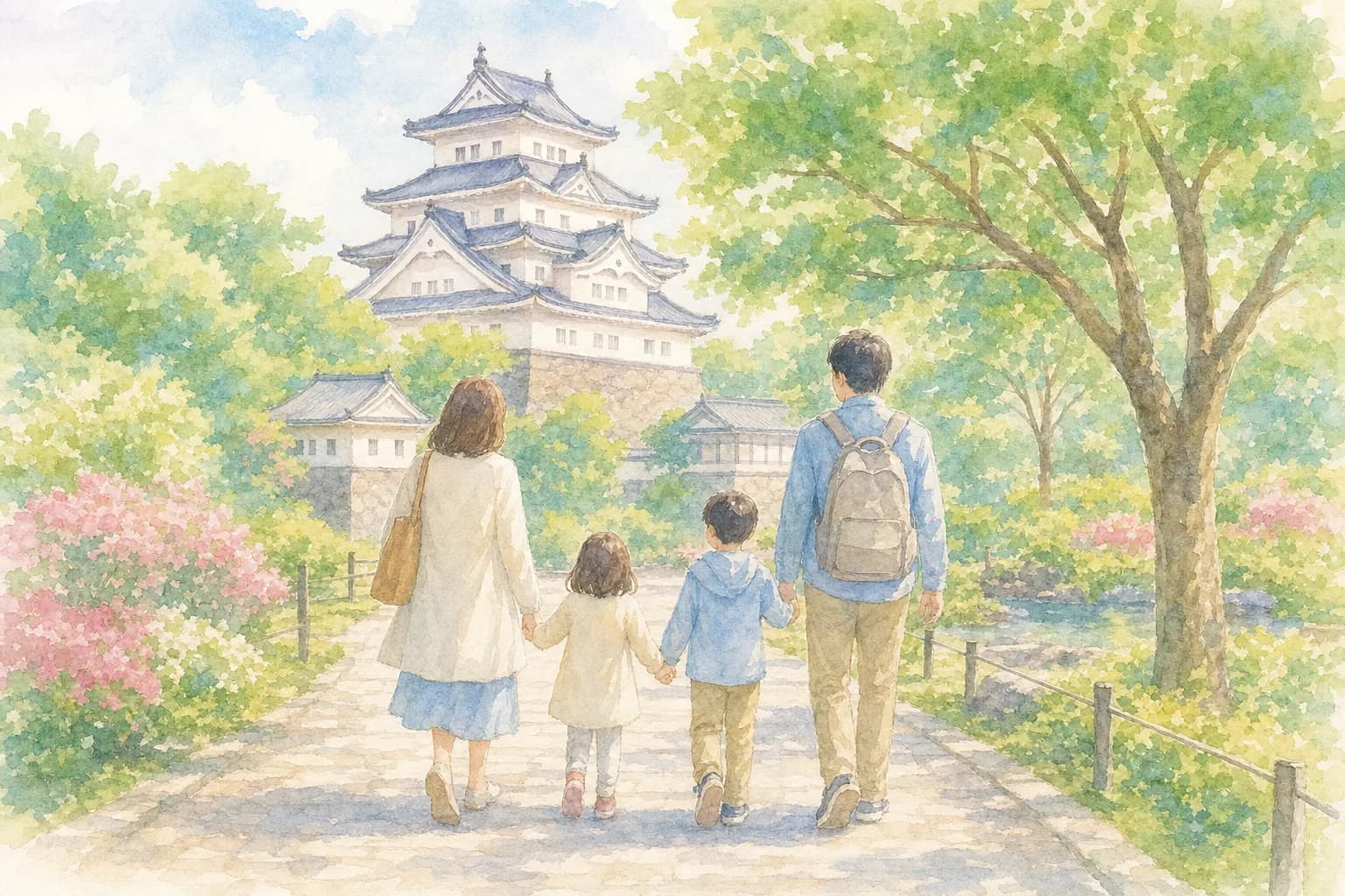 城山公園で涌谷の歴史と町の眺めを楽しむ