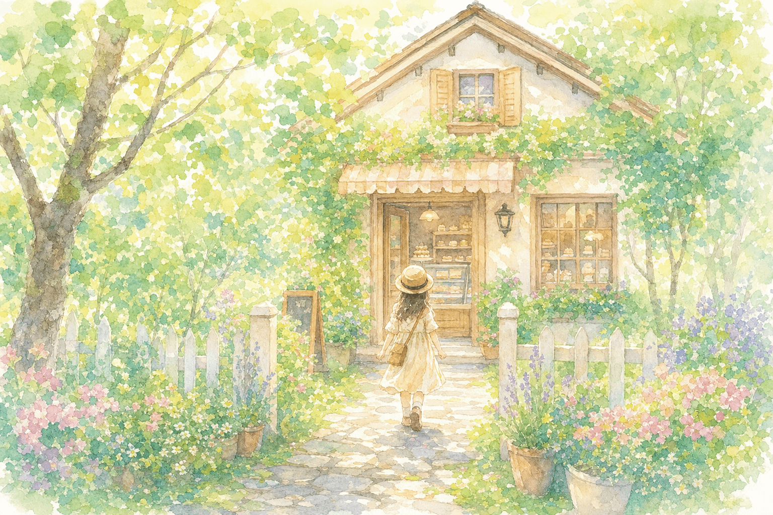 庭のある一軒家で味わう宝石箱のフルーツタルト