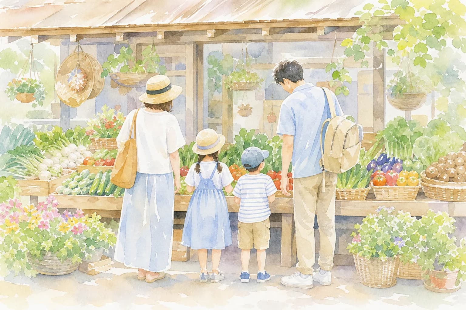 地元の野菜と特産品でひと休み