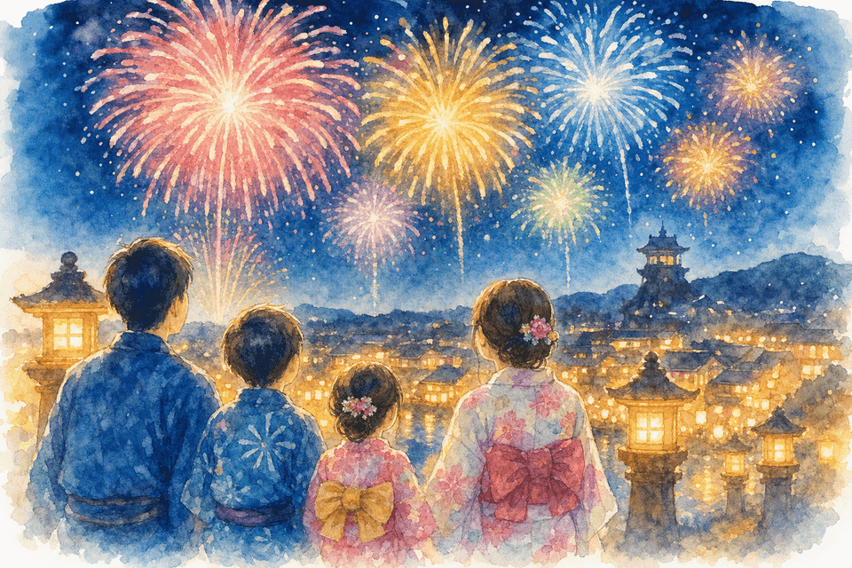 山鹿灯籠まつり納涼花火大会会場(さくら湯周辺)