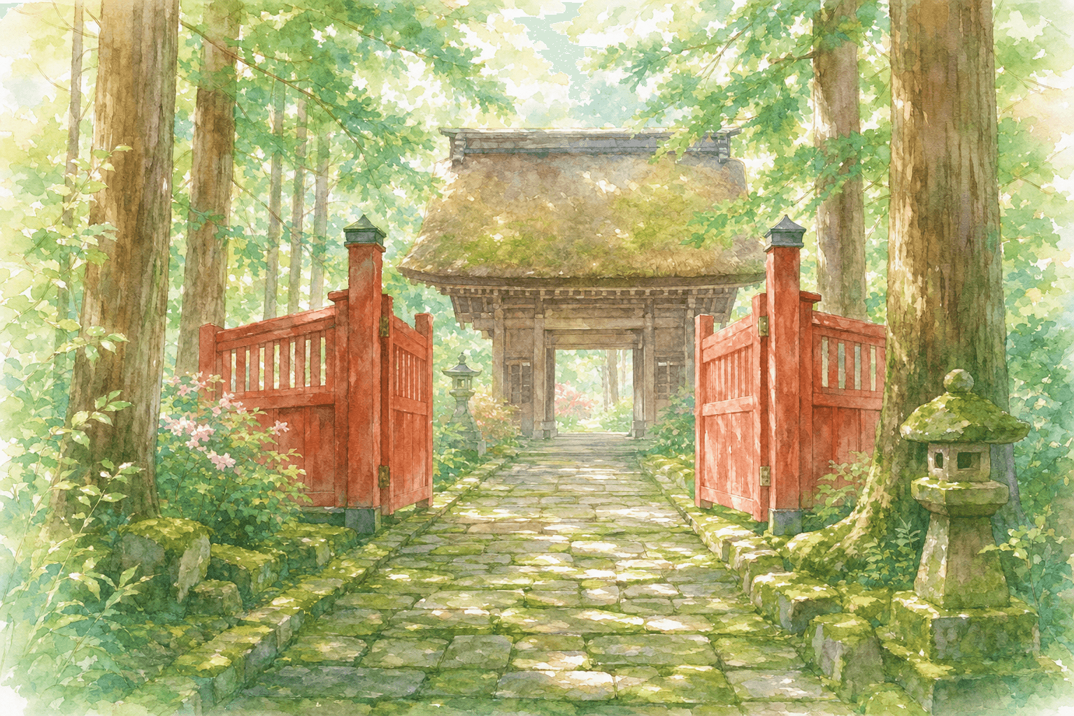 「雲洞庵の土踏んだか」で知られる石畳の参道を歩き、古刹の本堂を拝観