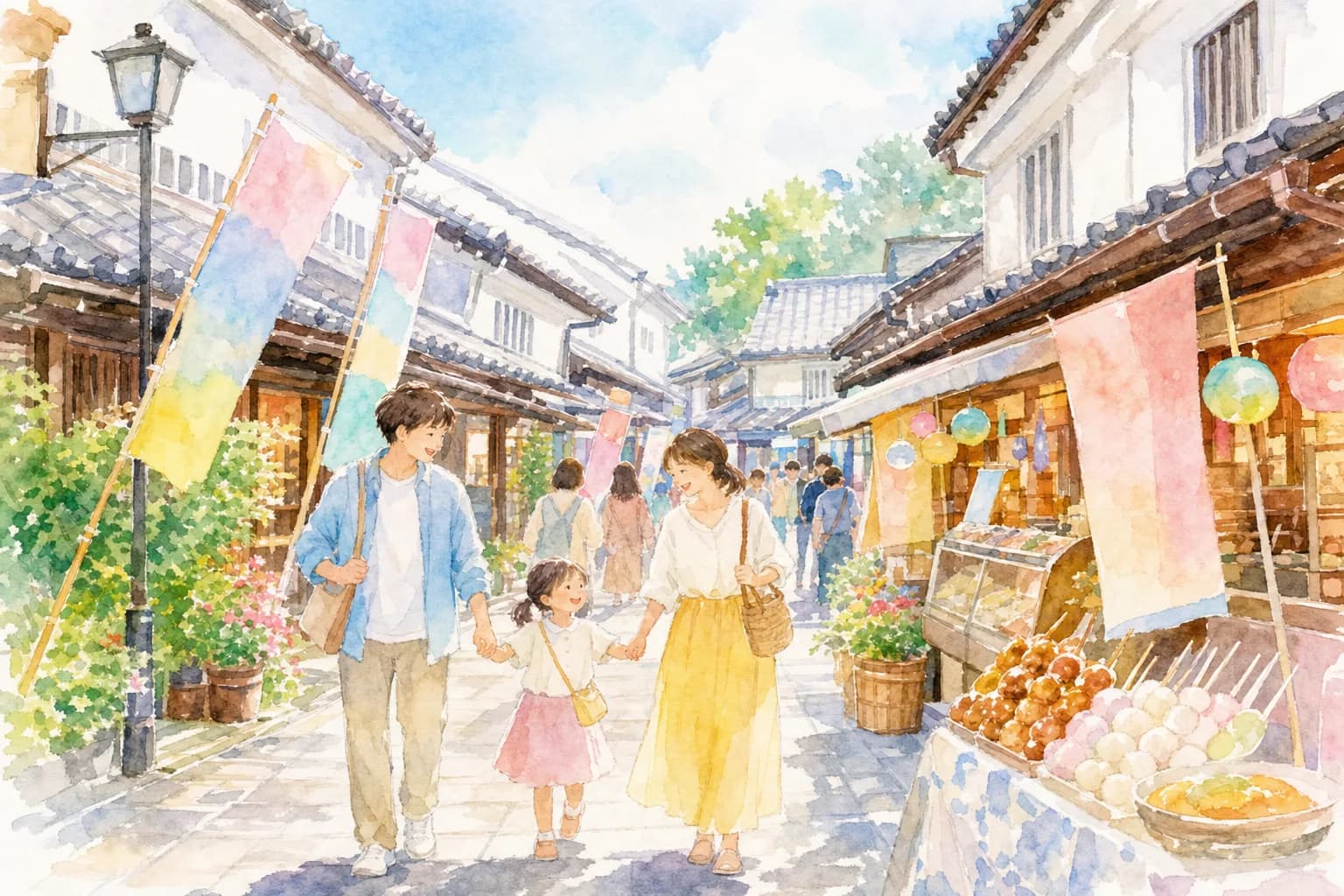 玉島の古い町並みを歩きながら食べ歩き・お昼ごはん