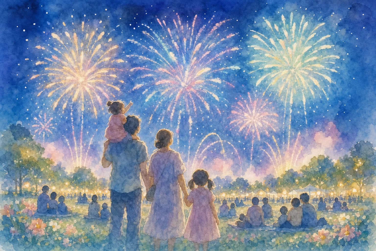 模擬店や自衛隊車両の展示でにぎわう納涼祭、夜空に約150発の花火
