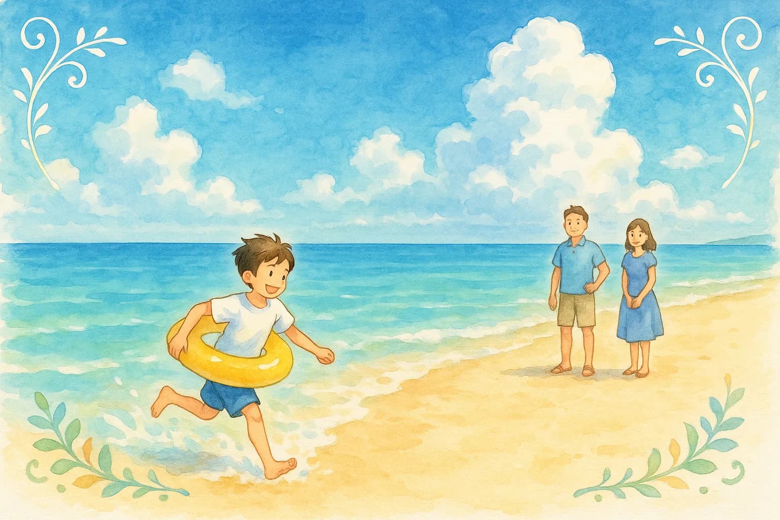 地元の味でお昼ごはん、海水浴前の腹ごしらえ