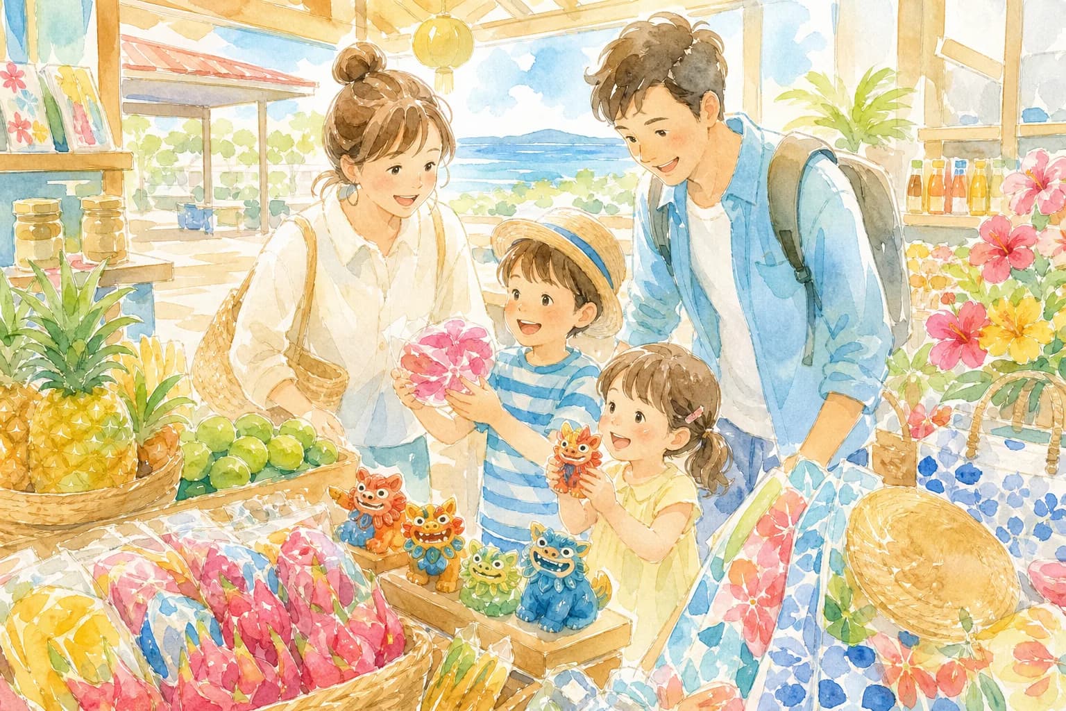 地元の特産品を眺めながら昼ごはんを調達