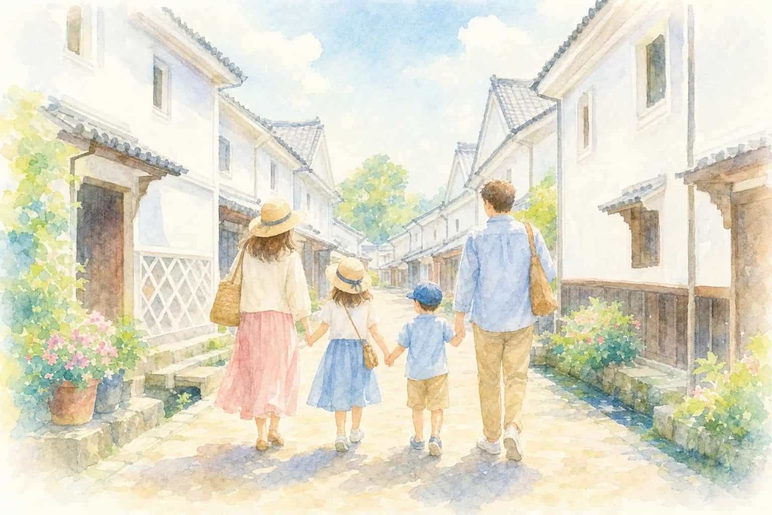 世田米駅のまちなみ(蔵並み)