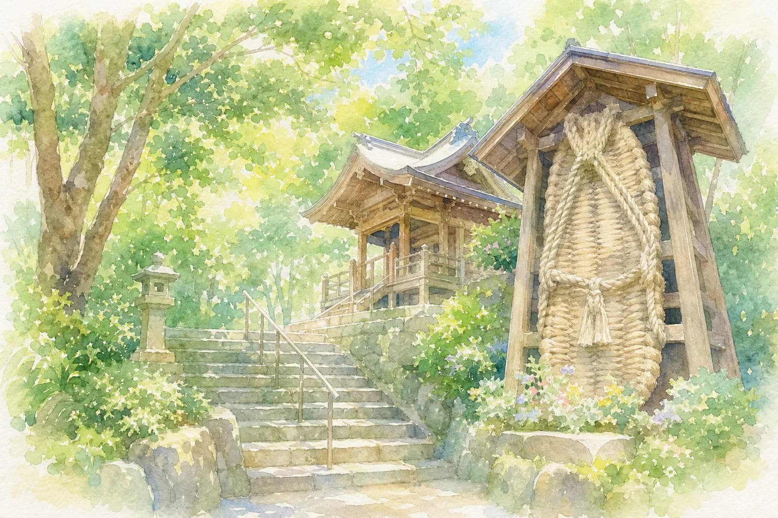 健脚祈願で知られる山寺に参拝、大わらじで有名な境内をめぐる