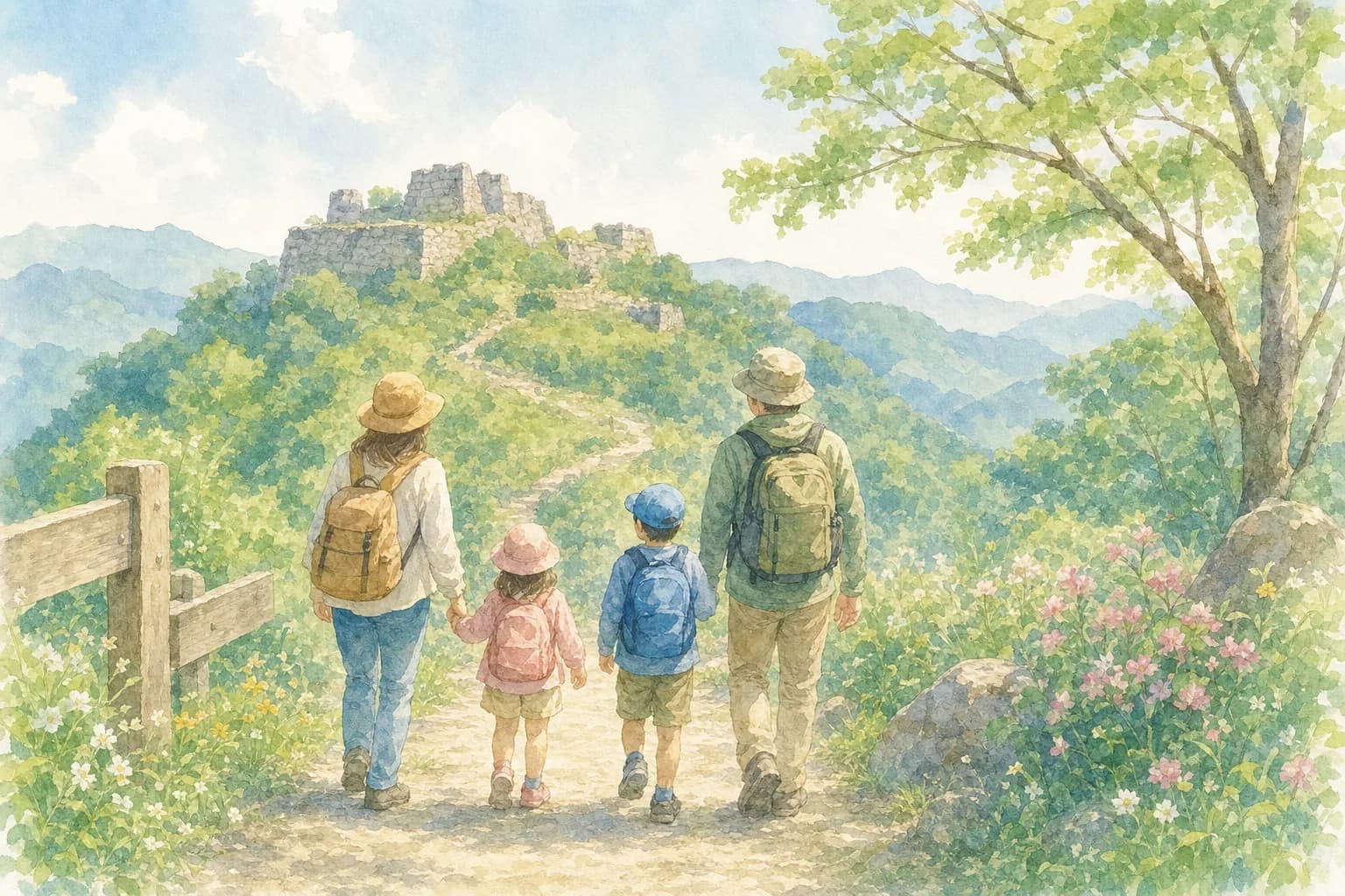 南北朝時代の山城跡のふもとで歴史散歩