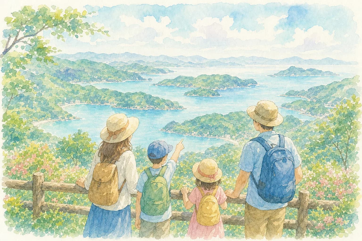 展望台から須佐湾のリアス海岸を一望