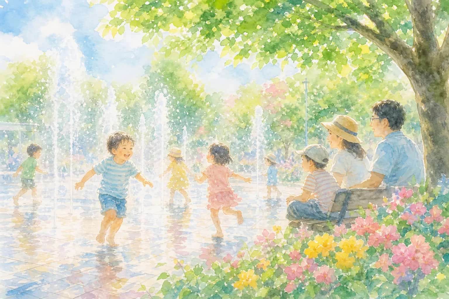 岩ケ池公園(刈谷ハイウェイオアシス) ジャブジャブミスト噴水
